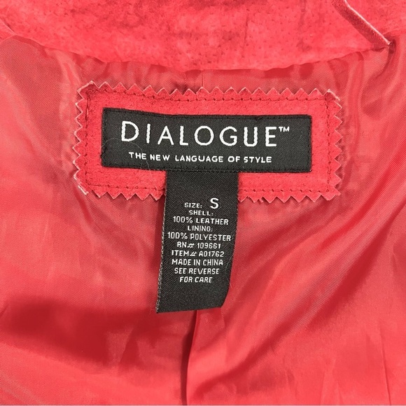 Vintage 90’s Boho Red Leather Suede Frontier Western Fringe Jacket - Picture 8 of 9